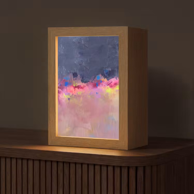 Gepersonaliseerde Lightbox - Abstract - Textuur - Kleuren - Modern - Roze — 1