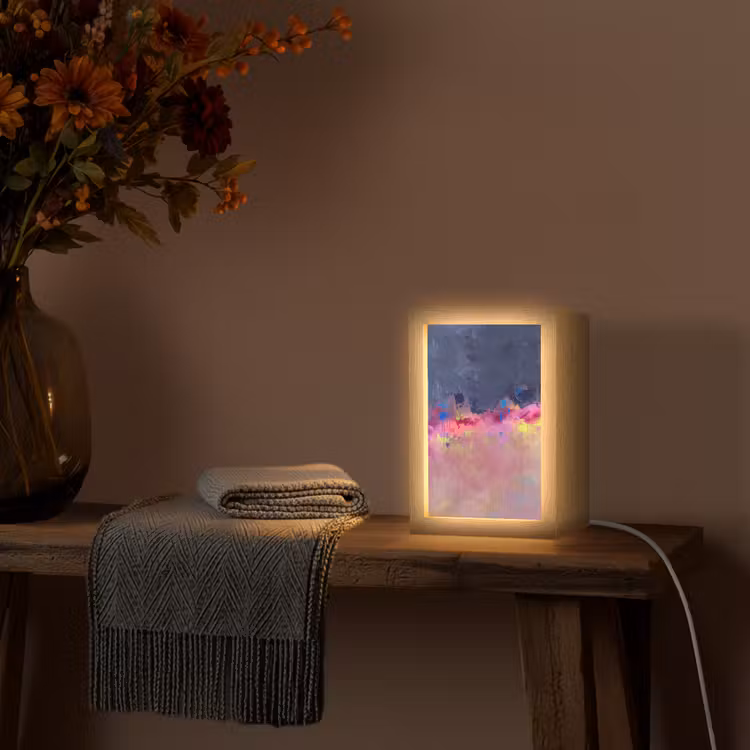 Gepersonaliseerde Lightbox - Abstract - Textuur - Kleuren - Modern - Roze — 3