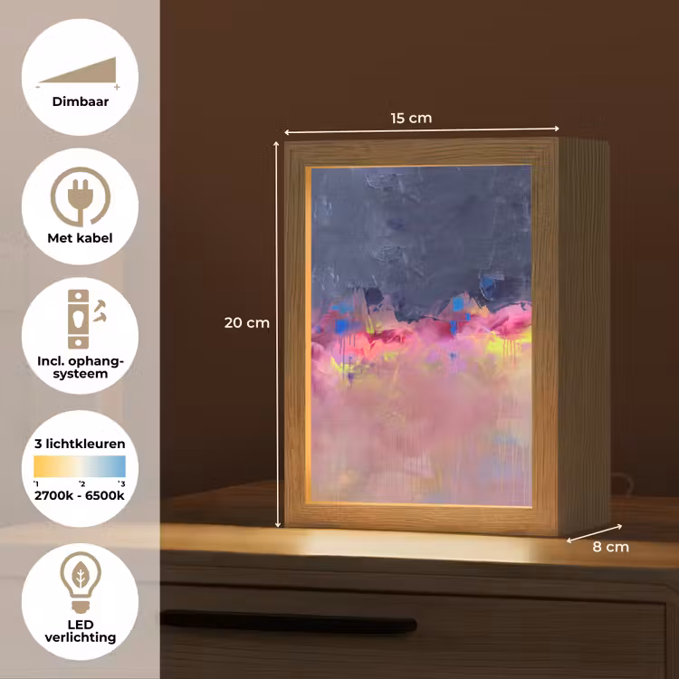 Gepersonaliseerde Lightbox - Abstract - Textuur - Kleuren - Modern - Roze — 7