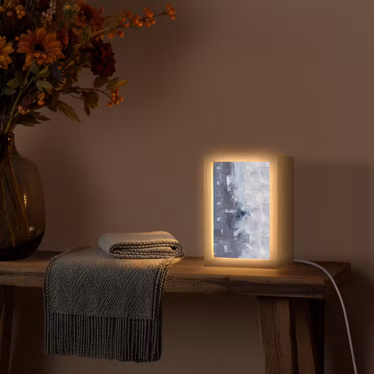 Gepersonaliseerde Lightbox - Abstract - Textuur - Kunst - Modern - Blauw — 3