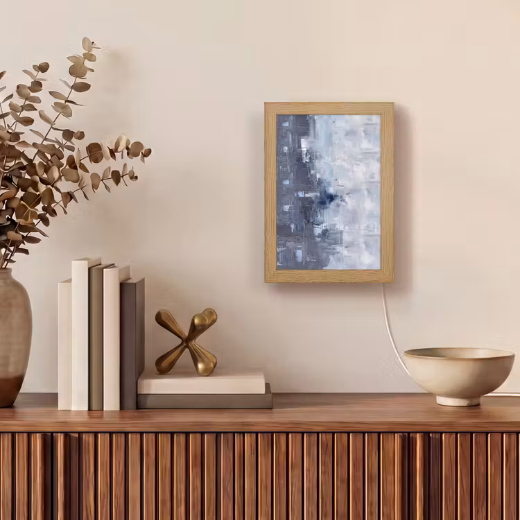 Gepersonaliseerde Lightbox - Abstract - Textuur - Kunst - Modern - Blauw — 4