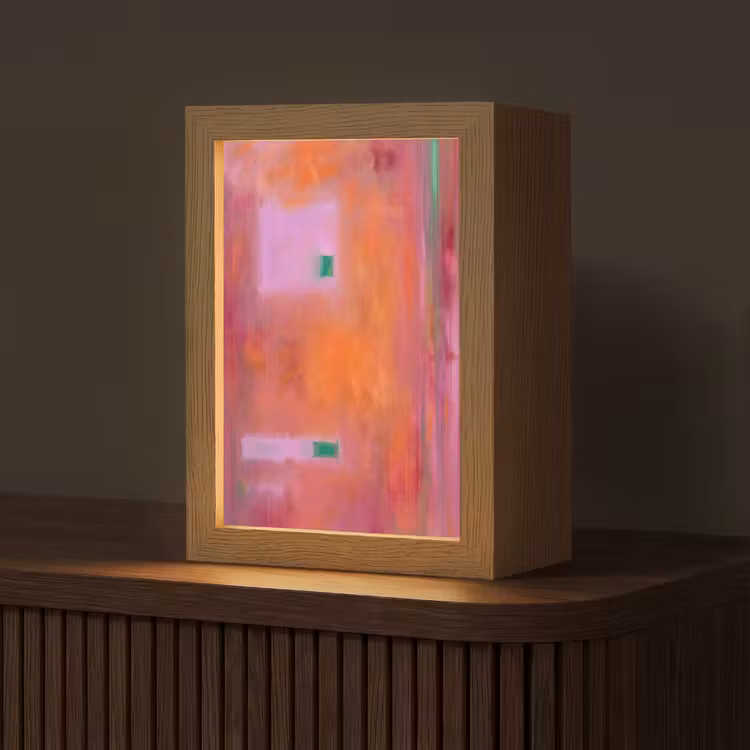 Gepersonaliseerde Lightbox - Abstract - Vlakken - Kunst - Modern - Oranje — 1