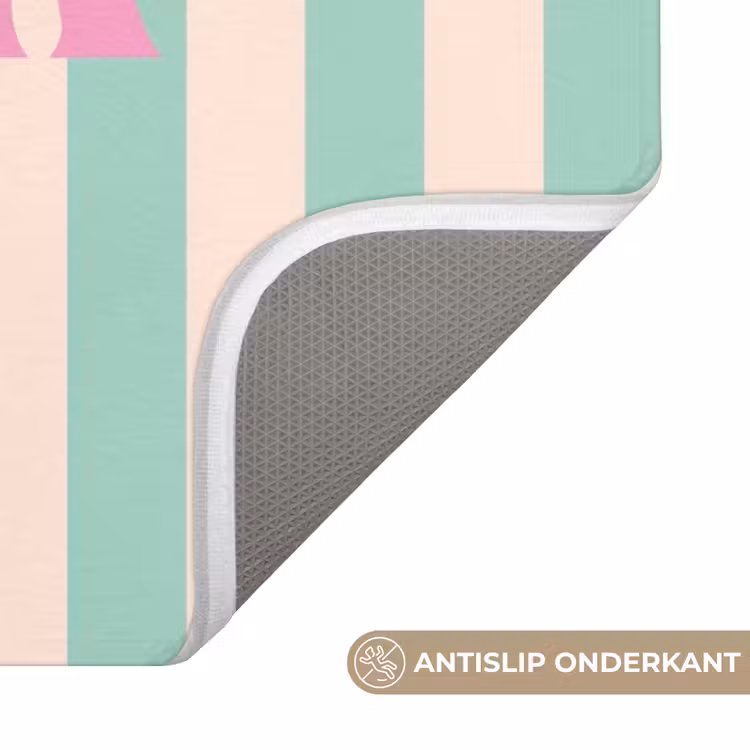 Wc Mat - Roze - Groen - Strepen - Amour — 3