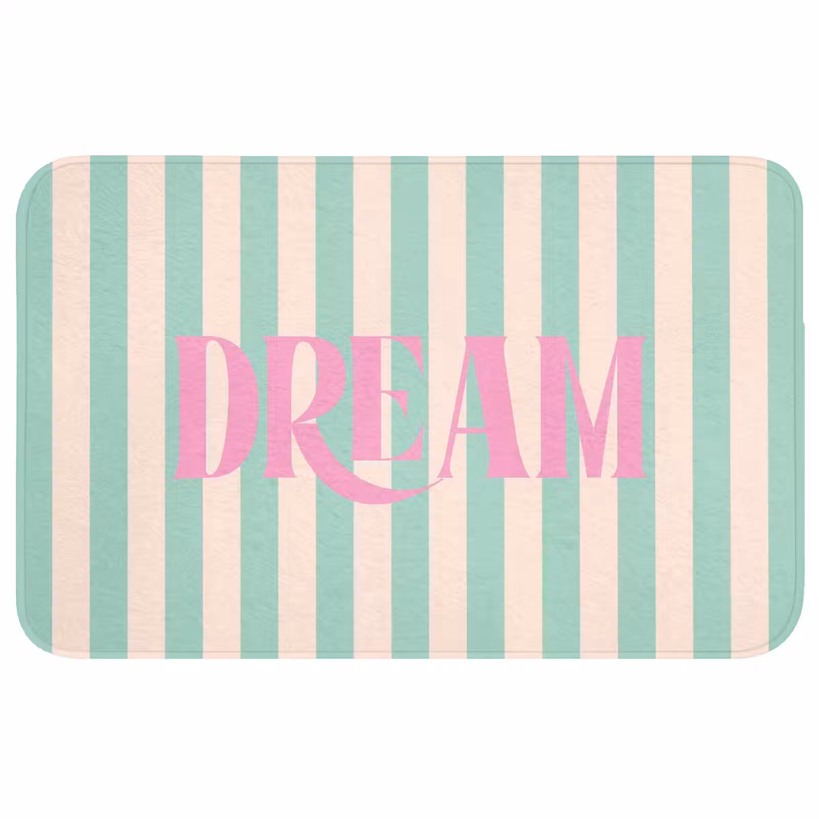 Wc Mat - Roze - Groen - Strepen - Dream — 1