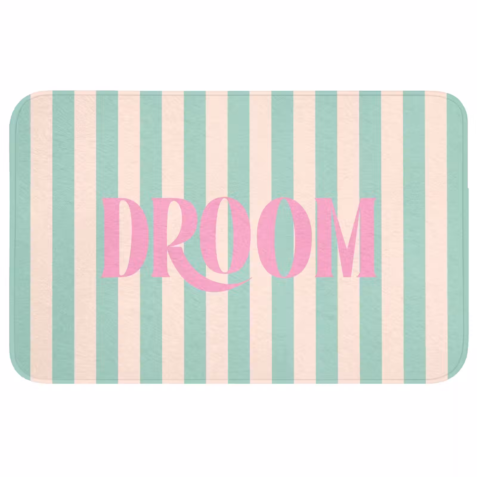 Wc Mat - Roze - Groen - Strepen - Droom — 1
