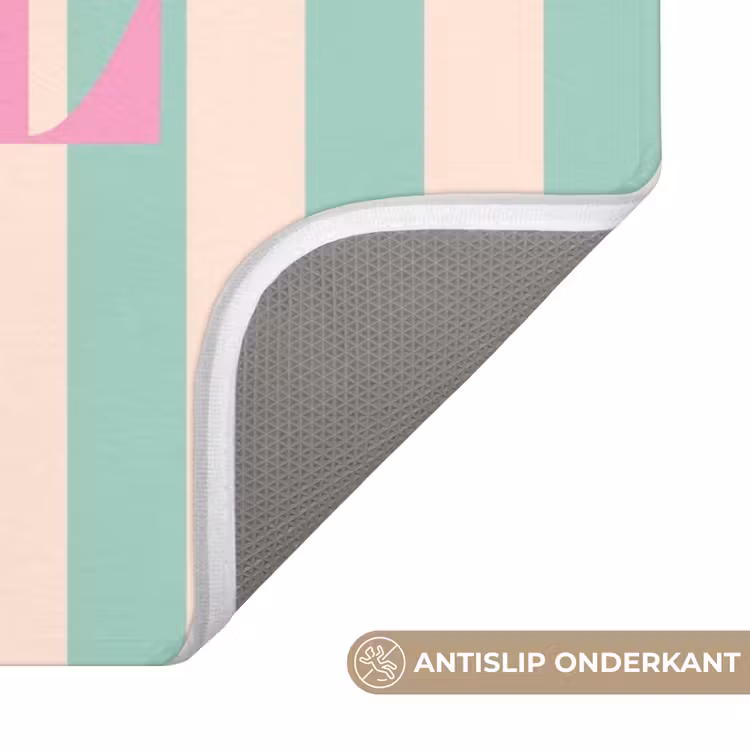 Wc Mat - Roze - Groen - Strepen - Chill — 3