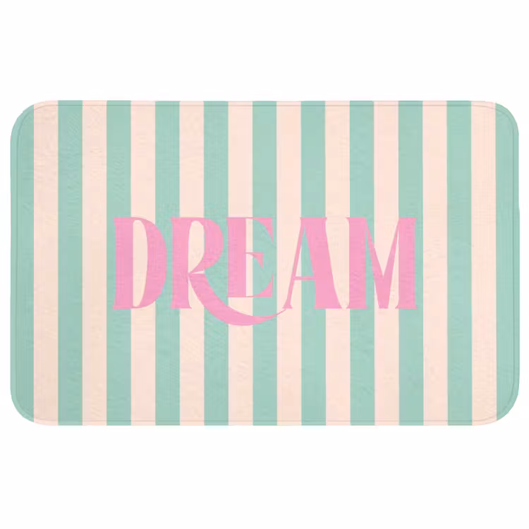 Wc Mat - Roze - Groen - Strepen - Dream — 1
