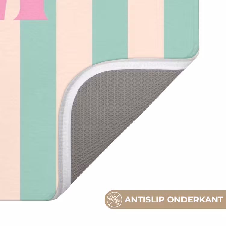 Wc Mat - Roze - Groen - Strepen - Dream — 3