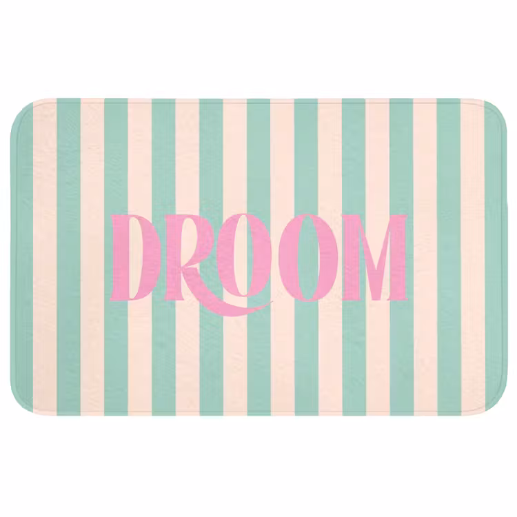 Wc Mat - Roze - Groen - Strepen - Droom — 1