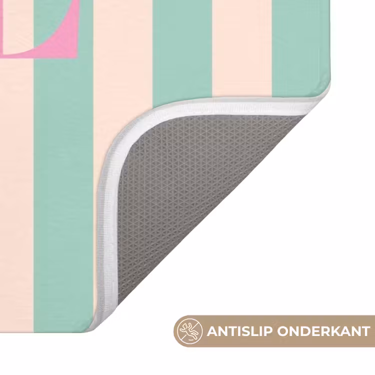 Wc Mat - Roze - Groen - Strepen - Home — 3