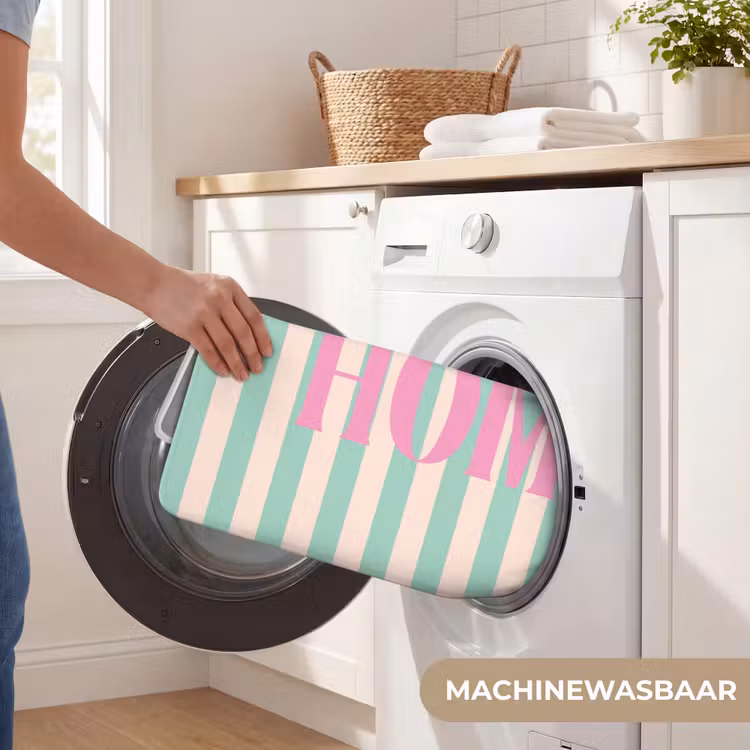 Wc Mat - Roze - Groen - Strepen - Home — 5