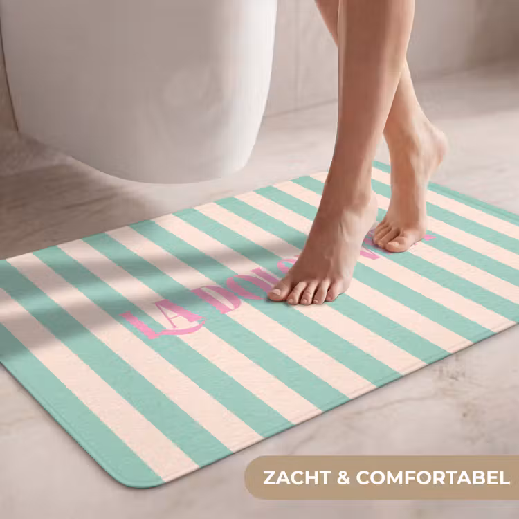 Wc Mat - Roze - Groen - Strepen - La dolce vita — 7