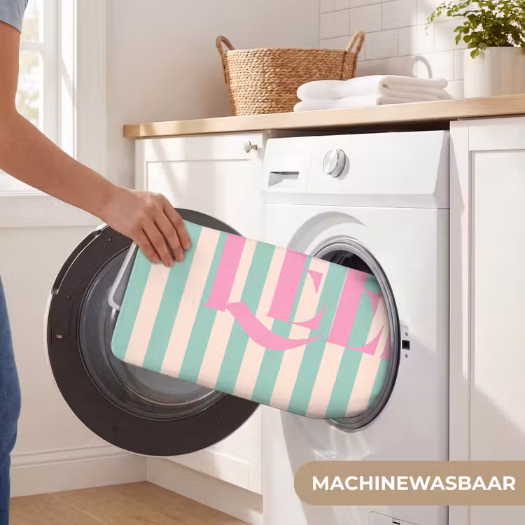 Wc Mat - Roze - Groen - Strepen - Leef — 5