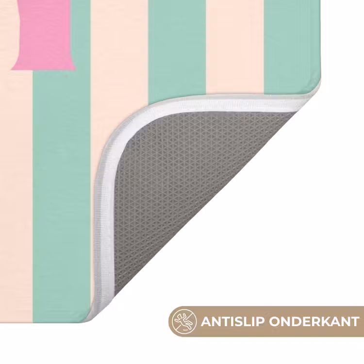 Wc Mat - Roze - Groen - Strepen - Moin — 3