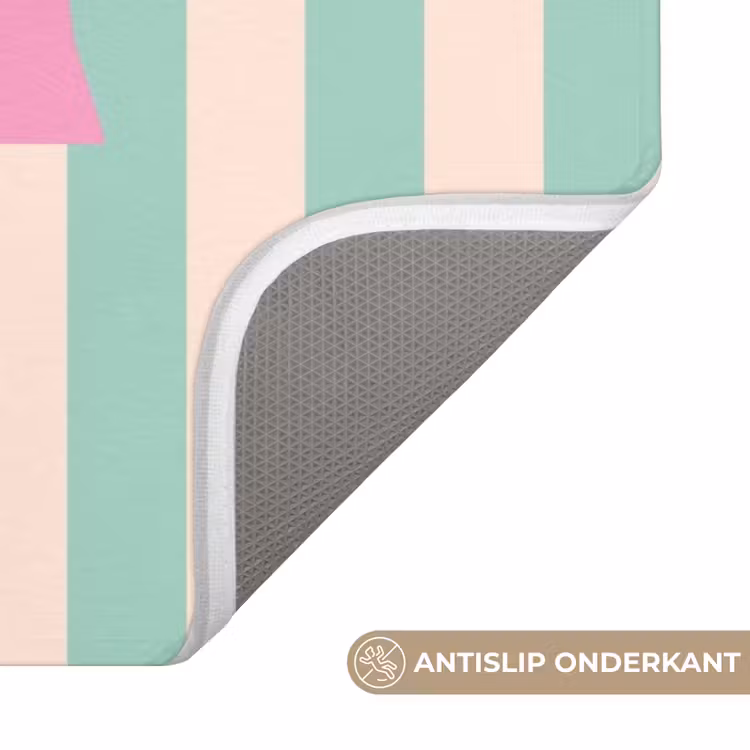 Wc Mat - Roze - Groen - Strepen - Okay — 3