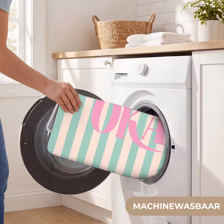 Wc Mat - Roze - Groen - Strepen - Okay — 5