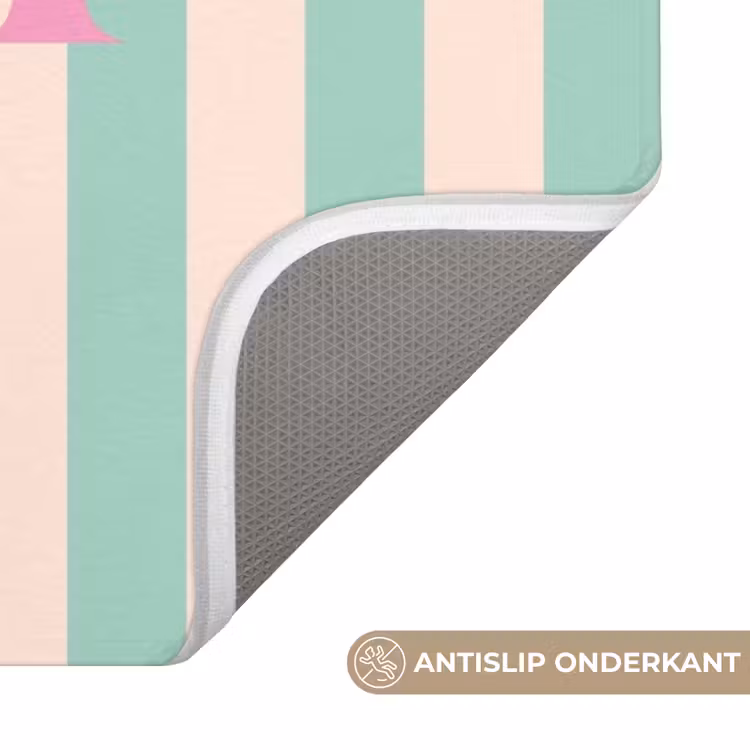 Wc Mat - Roze - Groen - Strepen - Proost — 3