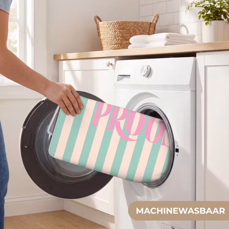Wc Mat - Roze - Groen - Strepen - Proost — 5
