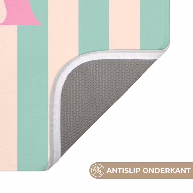 Wc Mat - Roze - Groen - Strepen - Relax — 3