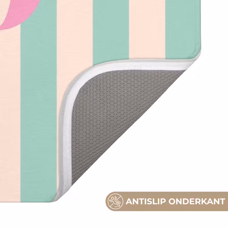 Wc Mat - Roze - Groen - Strepen - Salud — 3