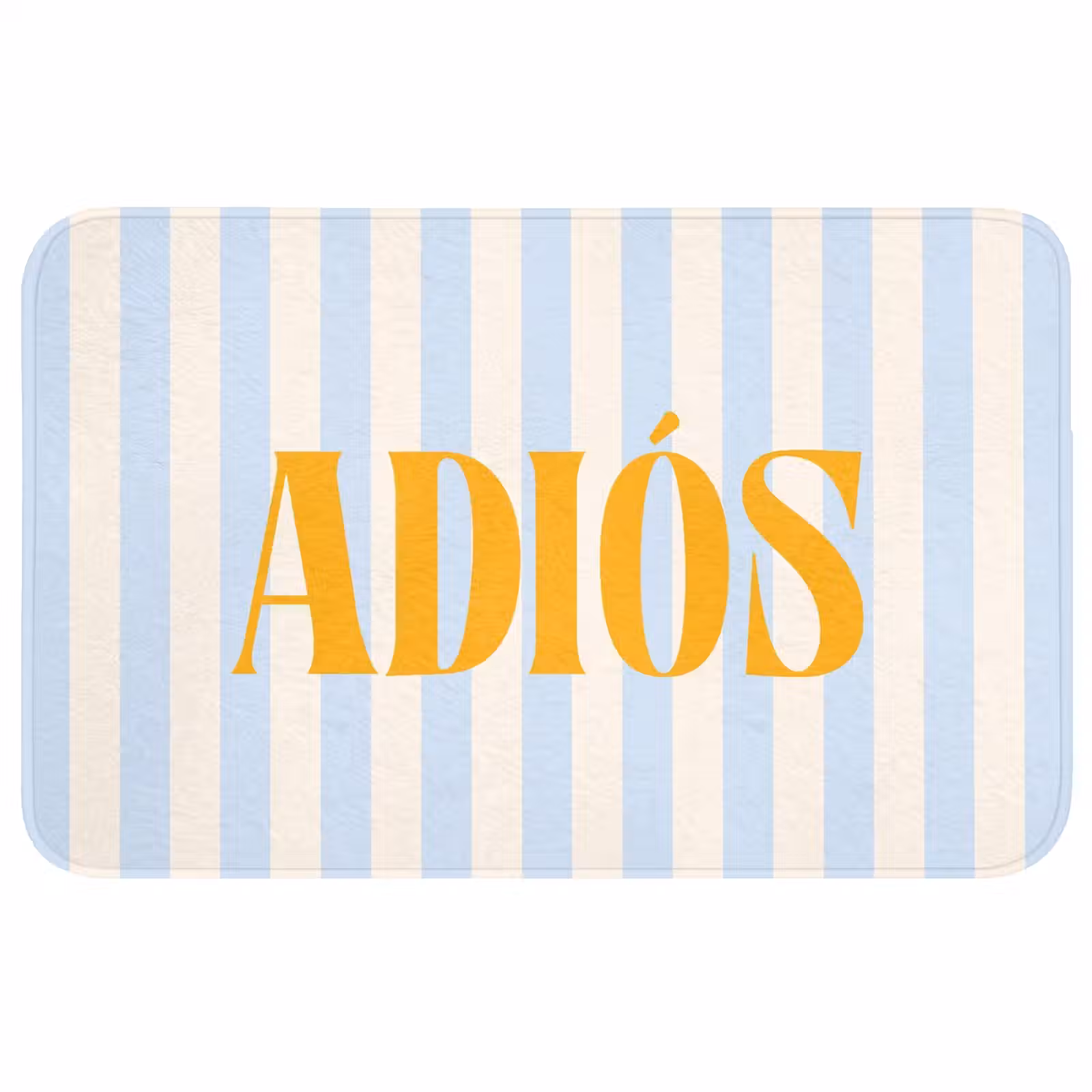 Wc Mat - Oranje - Blauw - Strepen - Adiós — 1