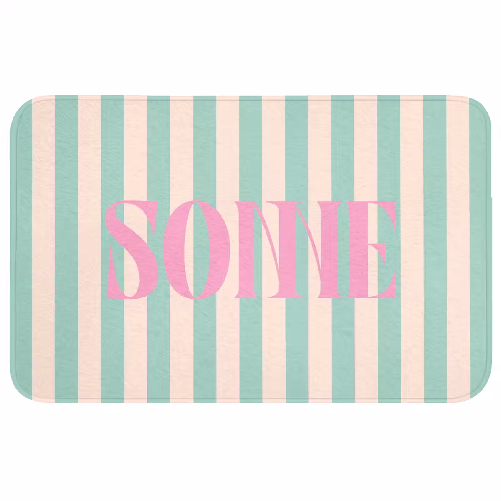 Wc Mat - Roze - Groen - Strepen - Sonne — 1