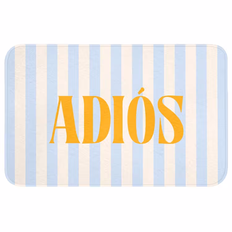 Wc Mat - Oranje - Blauw - Strepen - Adiós — 1