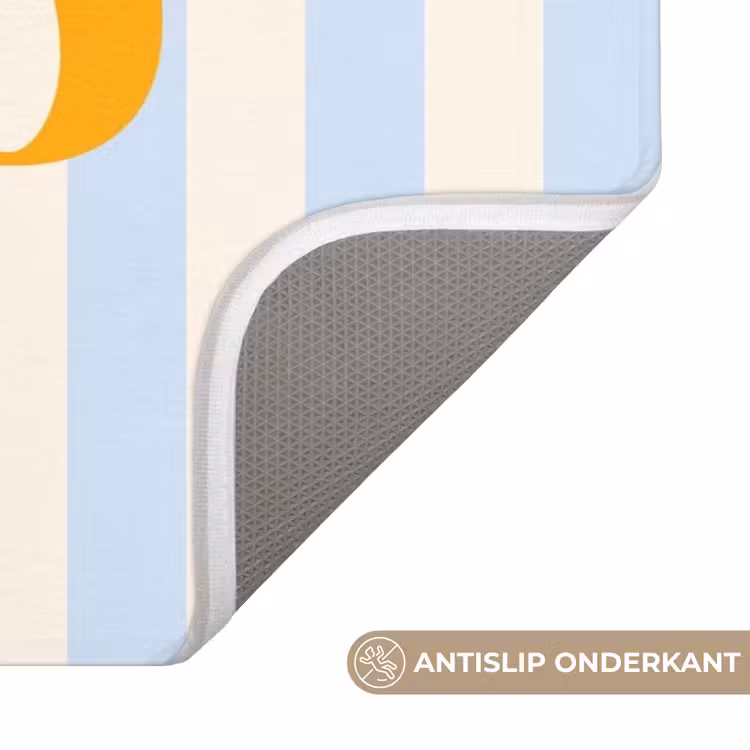 Wc Mat - Oranje - Blauw - Strepen - Adiós — 3