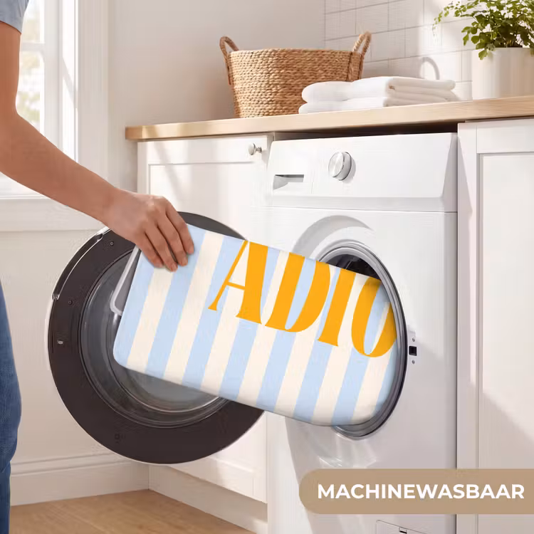 Wc Mat - Oranje - Blauw - Strepen - Adiós — 5
