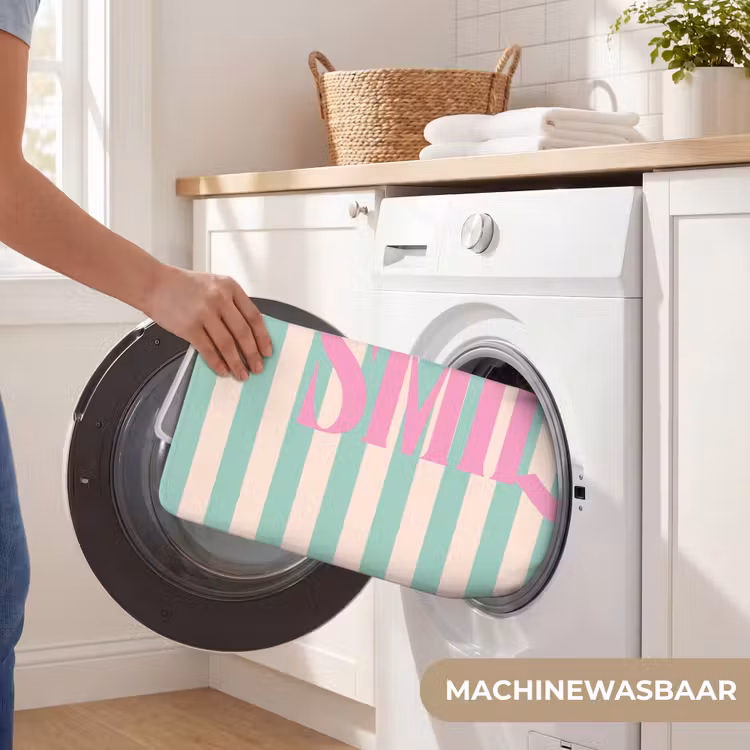 Wc Mat - Roze - Groen - Strepen - Smile — 5
