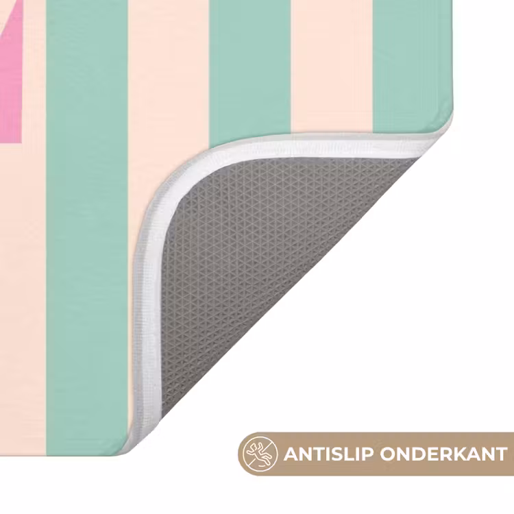 Wc Mat - Roze - Groen - Strepen - Sol — 3