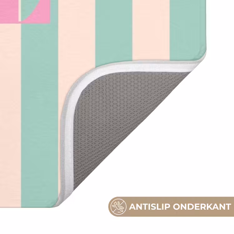 Wc Mat - Roze - Groen - Strepen - Soleil — 3