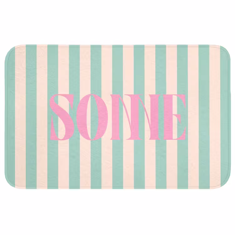 Wc Mat - Roze - Groen - Strepen - Sonne — 1