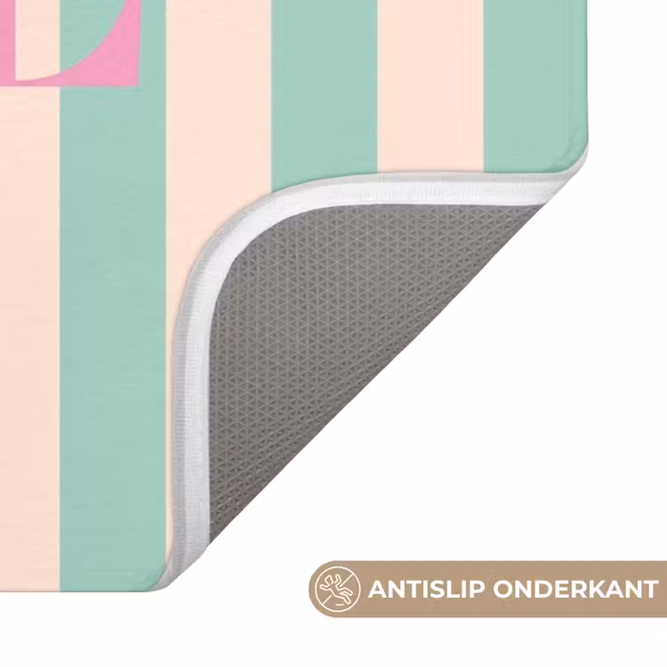 Wc Mat - Roze - Groen - Strepen - Sonne — 3