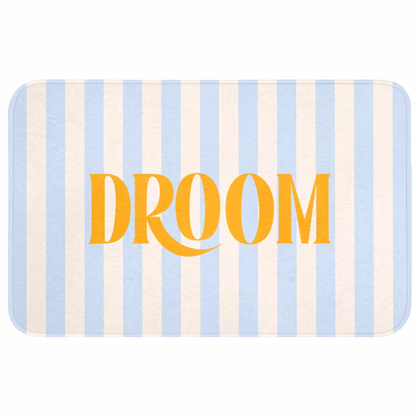 Wc Mat - Oranje - Blauw - Strepen - Droom — 1
