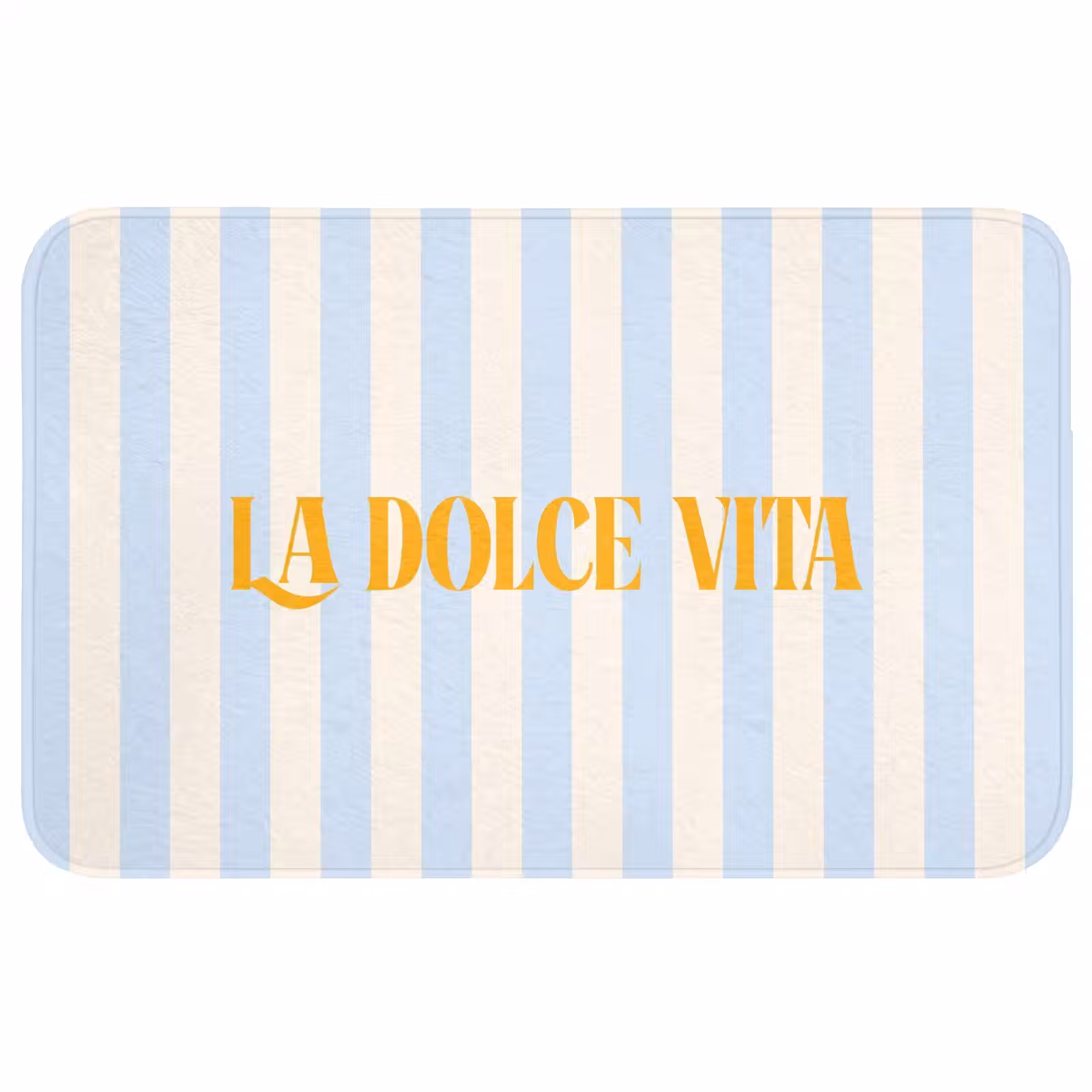 Wc Mat - Oranje - Blauw - Strepen - La dolce vita — 1