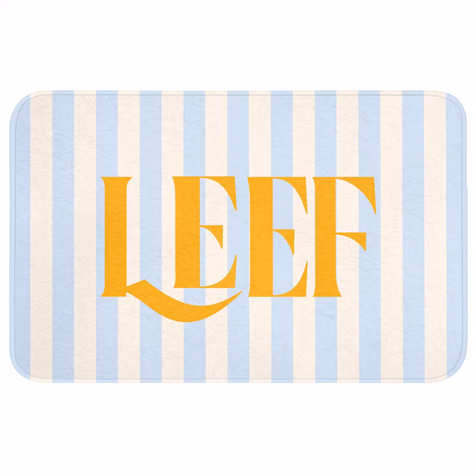Wc Mat - Oranje - Blauw - Strepen - Leef — 1