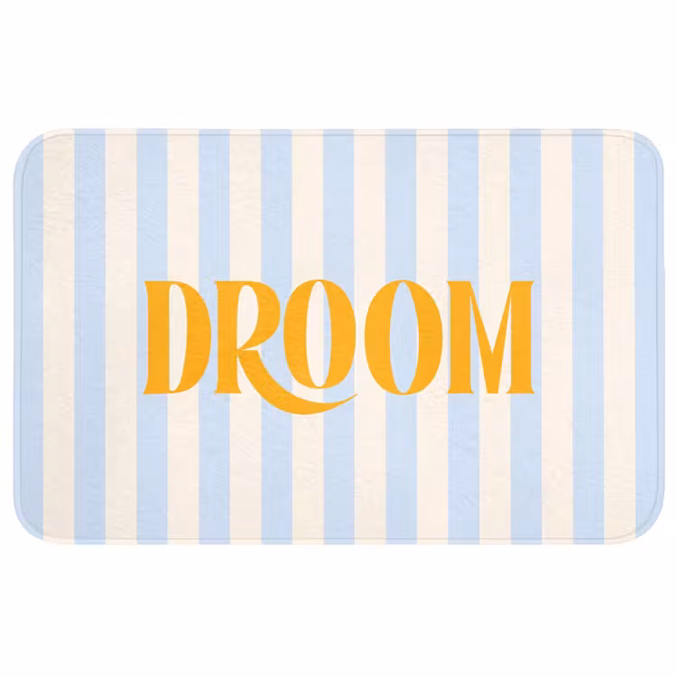 Wc Mat - Oranje - Blauw - Strepen - Droom — 1