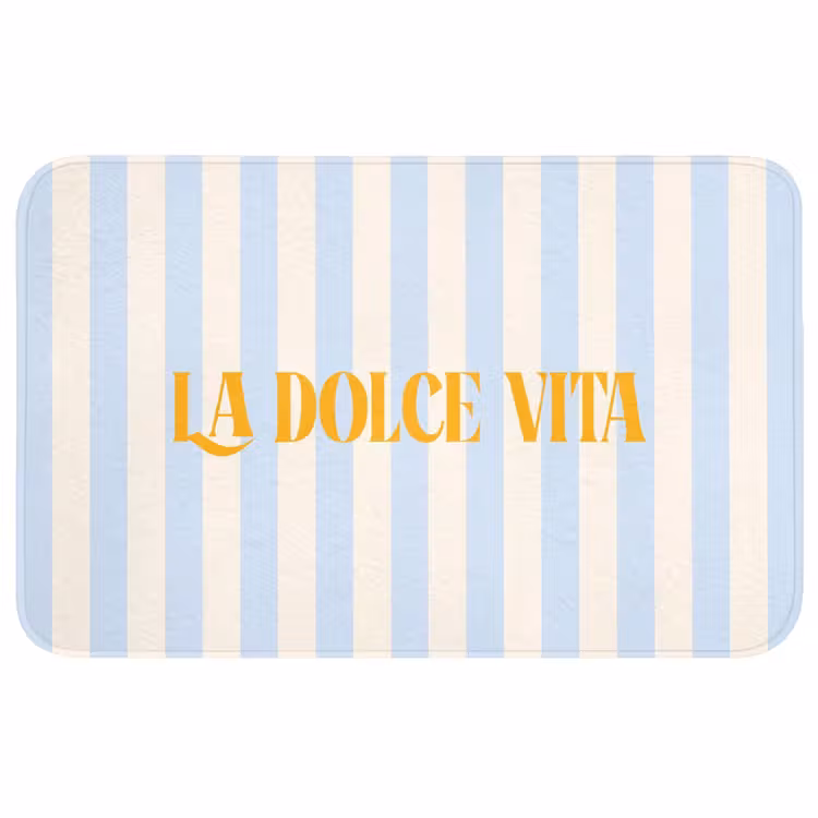 Wc Mat - Oranje - Blauw - Strepen - La dolce vita — 1