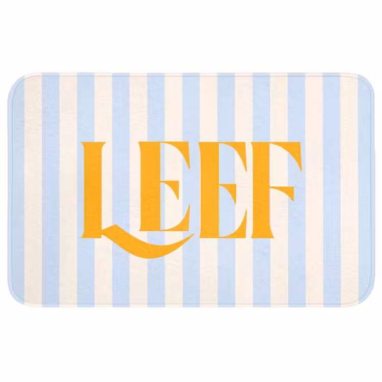 Wc Mat - Oranje - Blauw - Strepen - Leef — 1