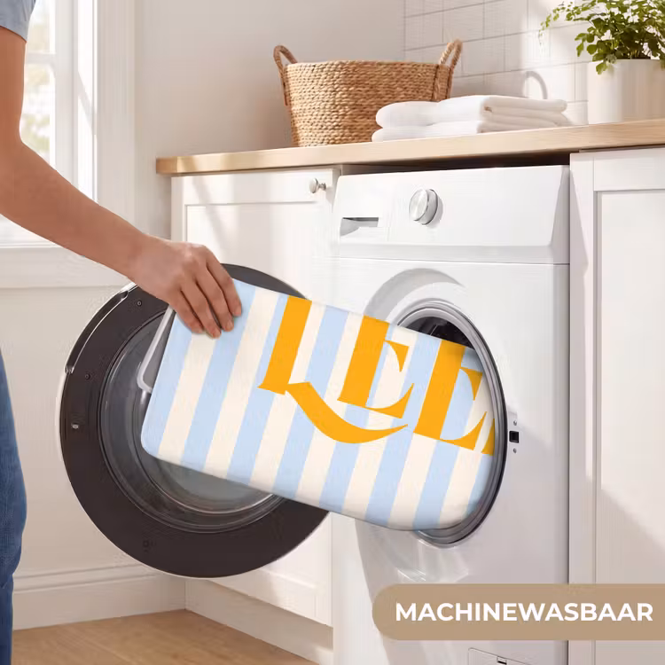 Wc Mat - Oranje - Blauw - Strepen - Leef — 5