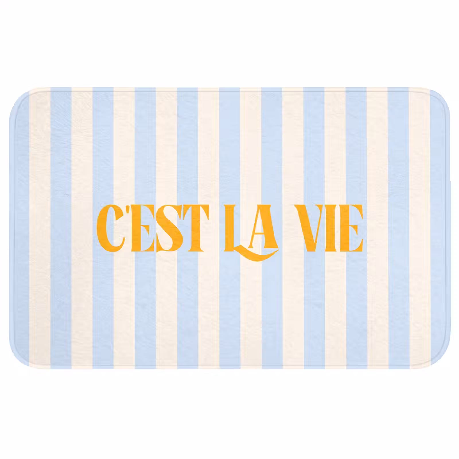 Wc Mat - Alt: Oranje - Blauw - Strepen - C'est la vie — 1