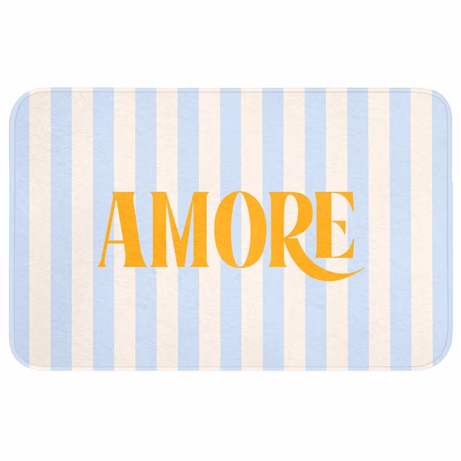 Wc Mat - Oranje - Blauw - Strepen - Amore — 1