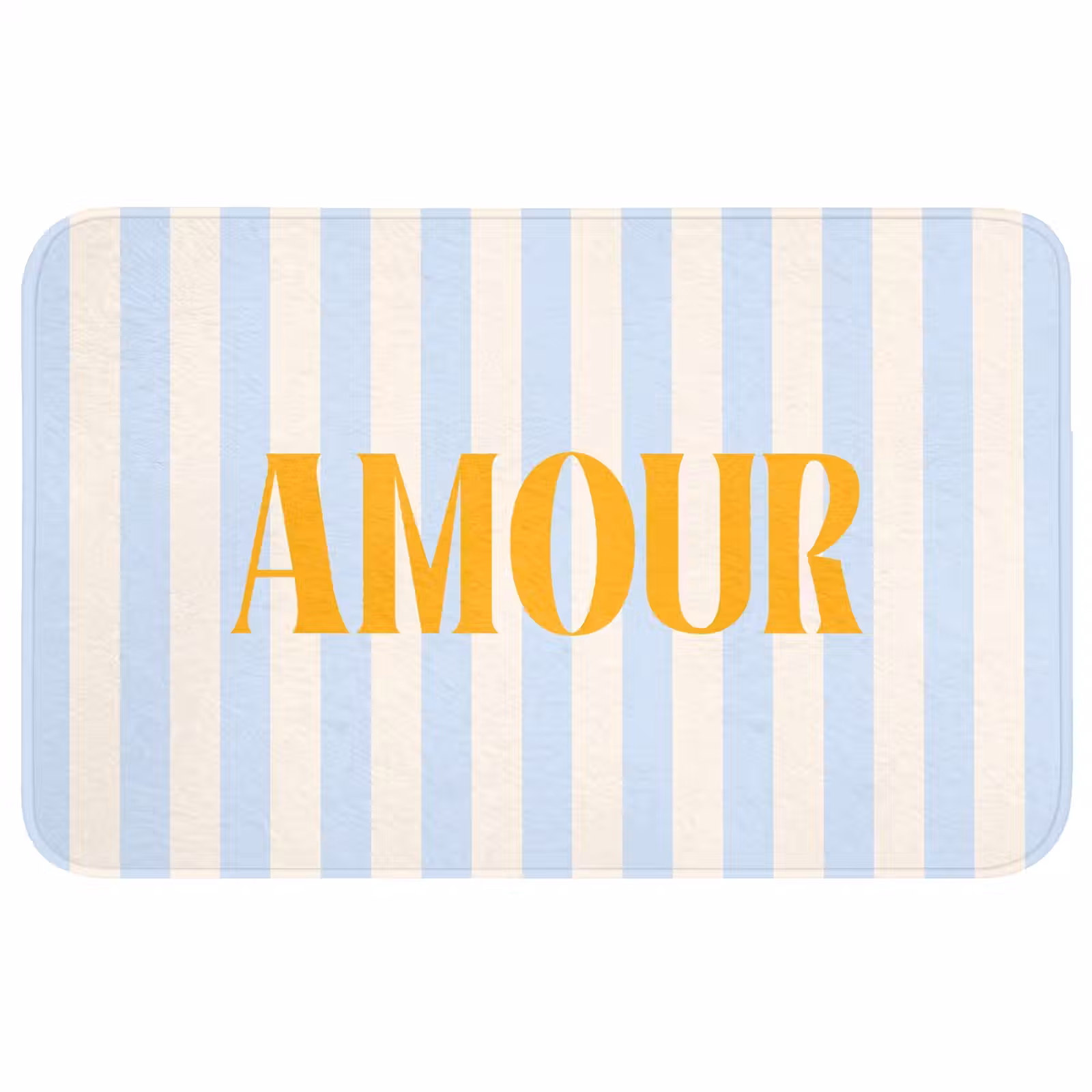 Wc Mat - Oranje - Blauw - Strepen - Amour — 1