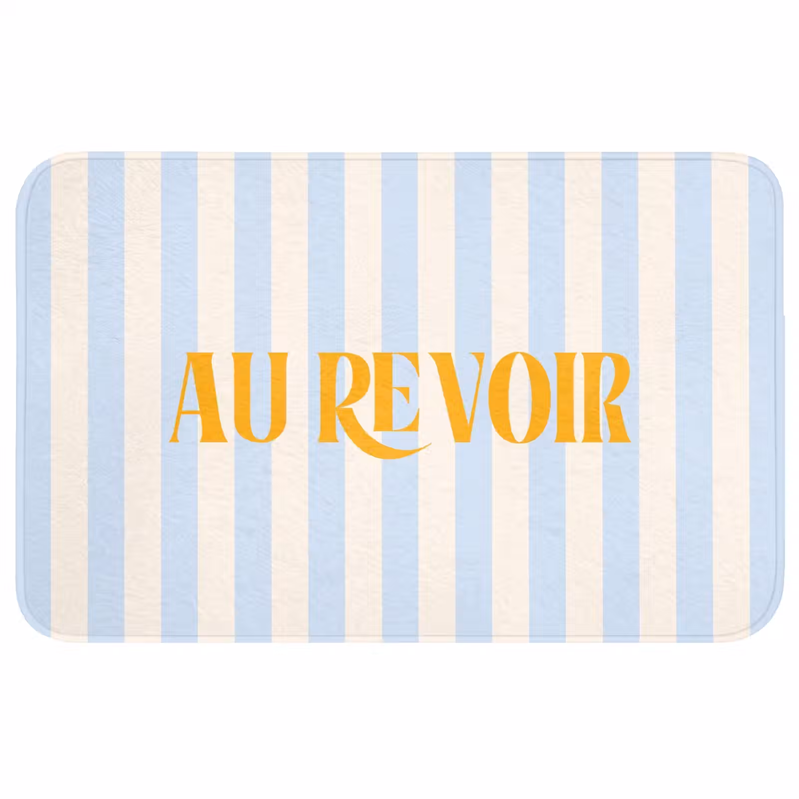 Wc Mat - Oranje - Blauw - Strepen - Au revoir — 1