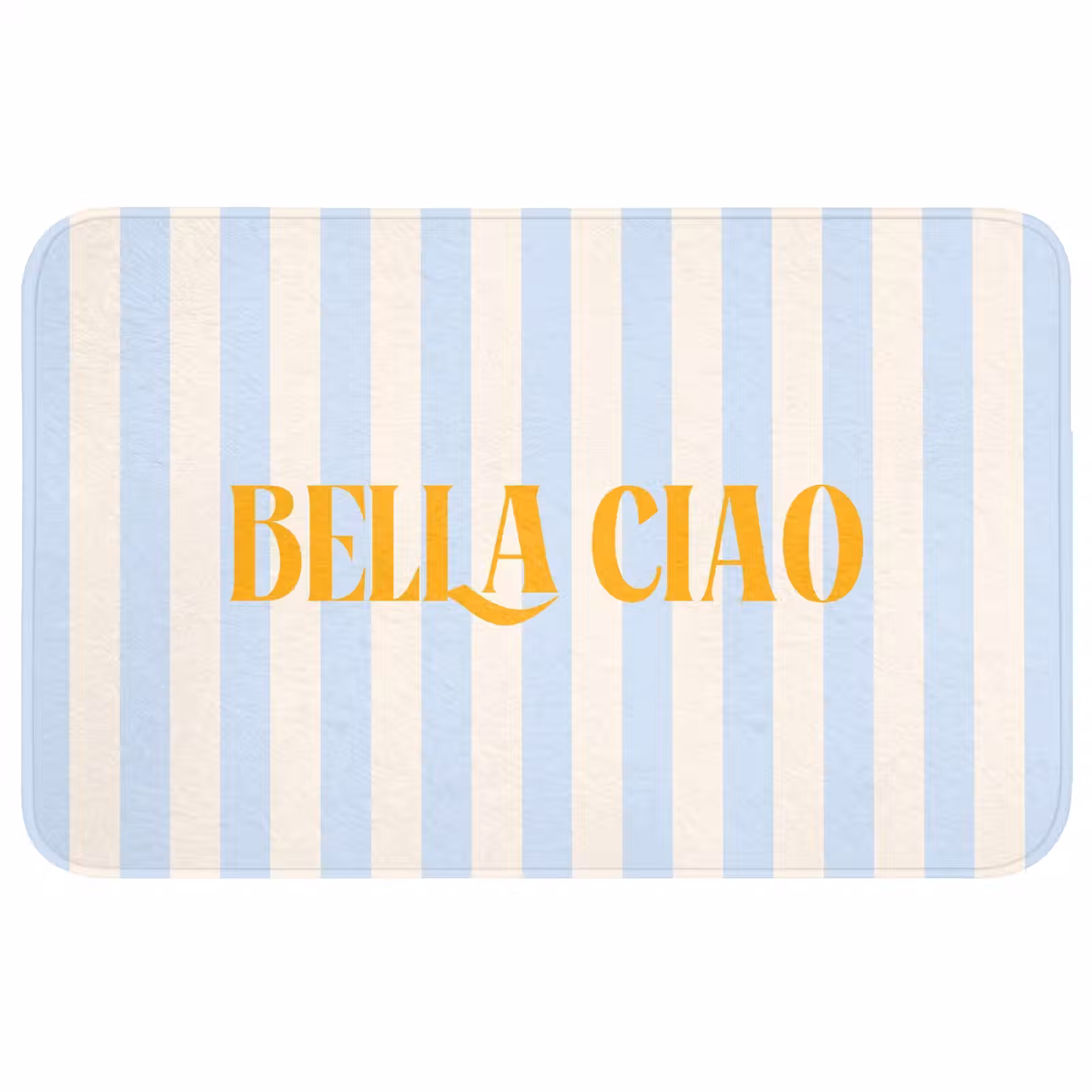 Wc Mat - Oranje - Blauw - Strepen - Bella ciao — 1