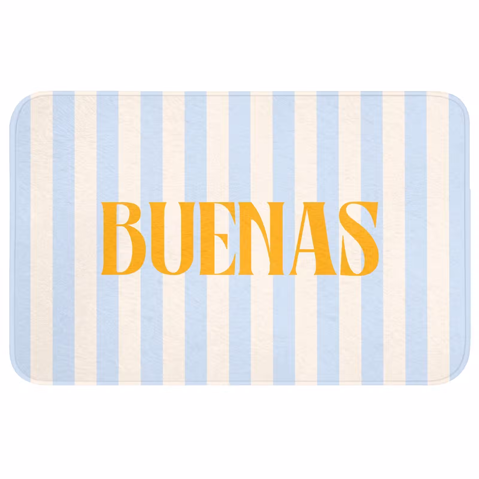 Wc Mat - Oranje - Blauw - Strepen - Buenas — 1