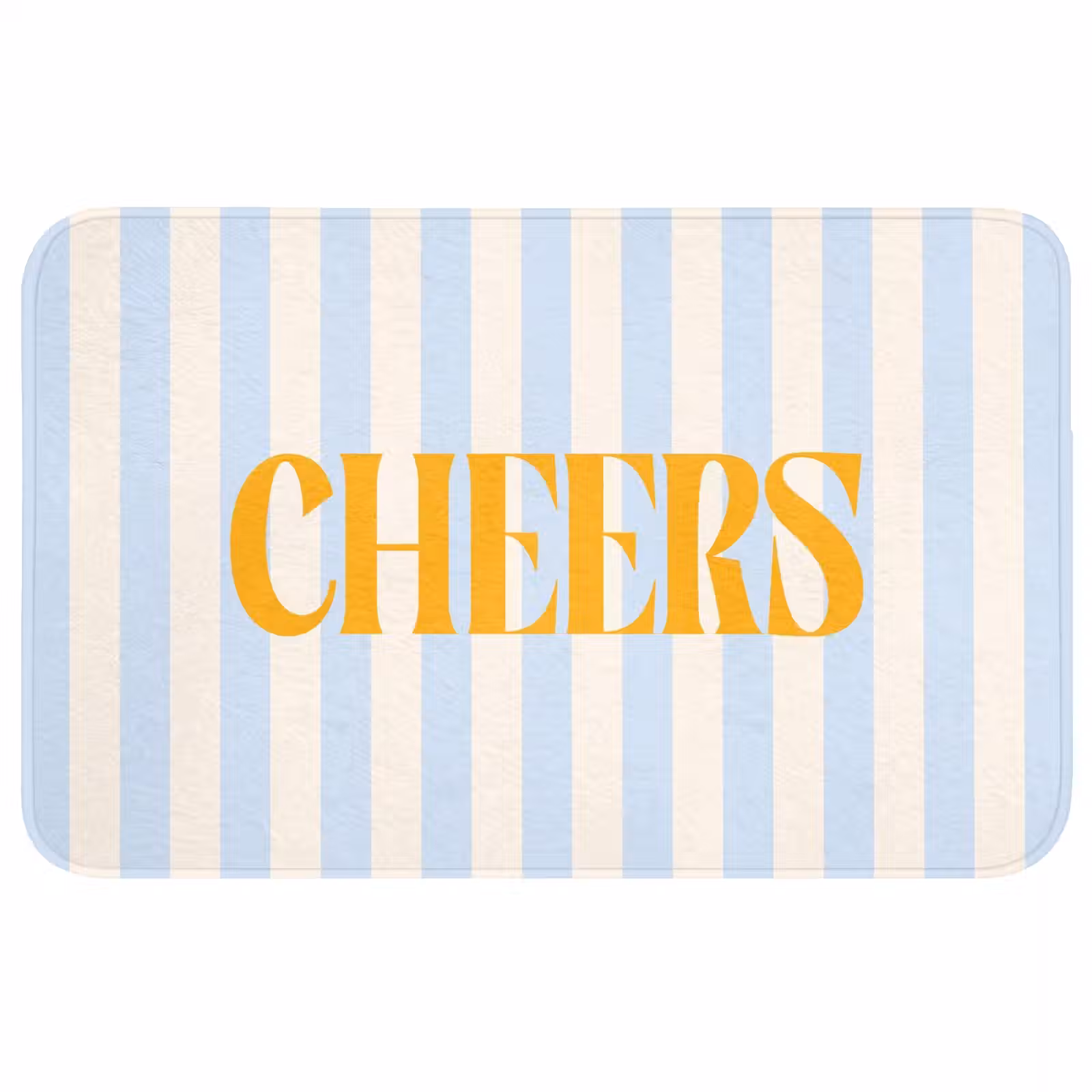Wc Mat - Oranje - Blauw - Strepen - Cheers — 1