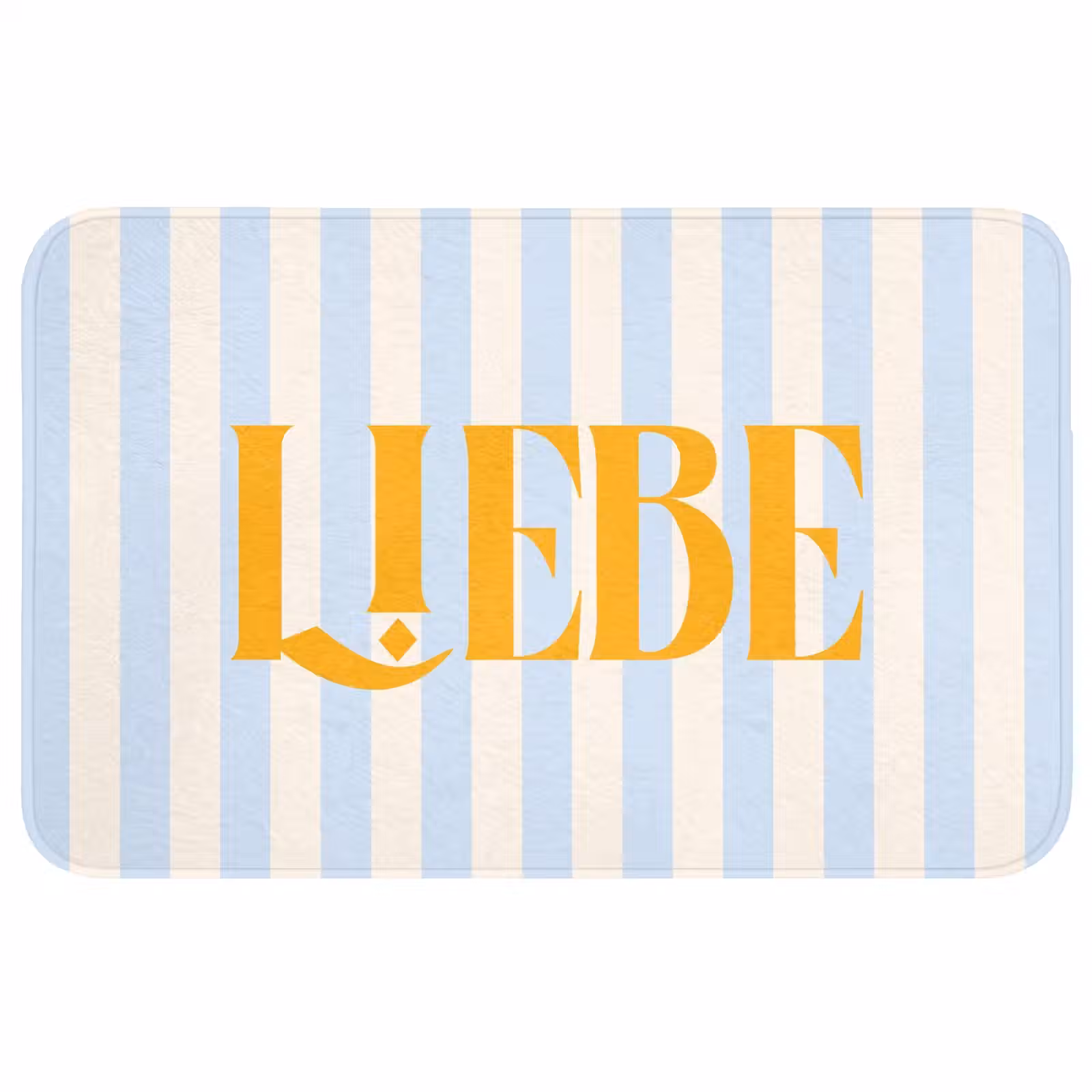 Wc Mat - Oranje - Blauw - Strepen - Liebe — 1