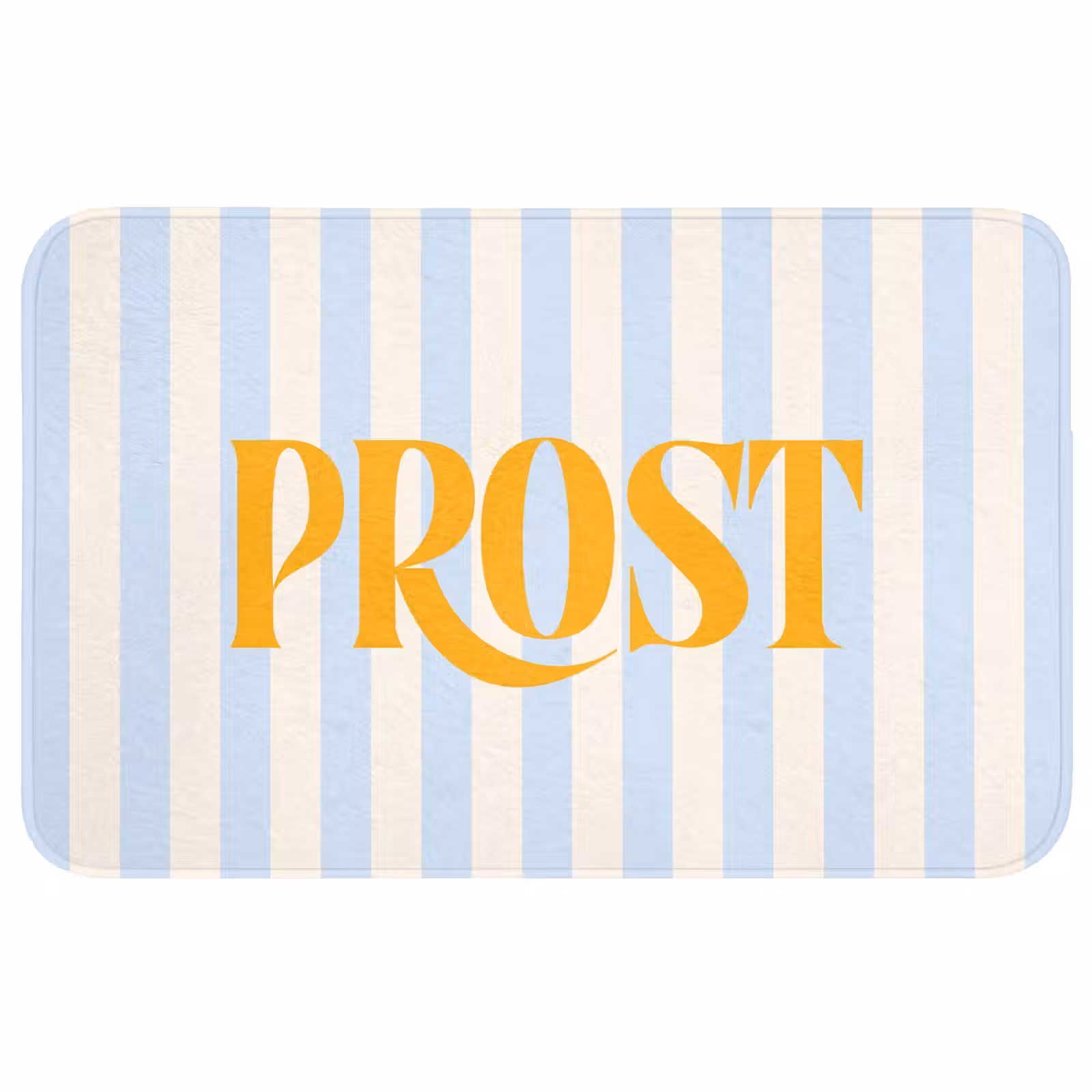 Wc Mat - Oranje - Blauw - Strepen - Prost — 1